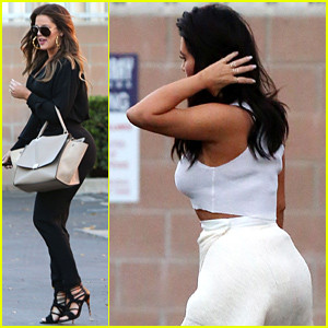 Kim and Khloe Kardashian leave a studio separately and head to their ...