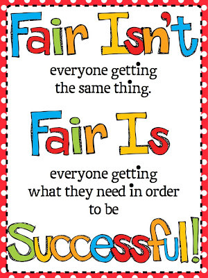our students and even our own children sometimes use the fairness card ...