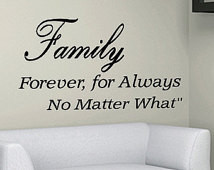 Family Forever Quote Removable Vinyl Wall Art Decal Home Decor Sticker ...