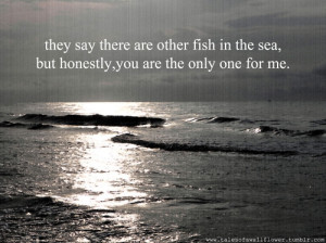 fish, love, ocean, quote, text, typography