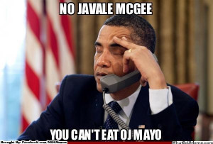 Meme: Barack Obama se moque de JaVale McGee