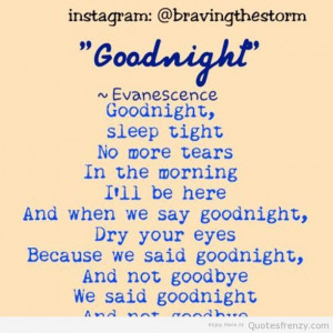 saying good night is not putting an end to a day good night quote