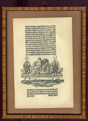 ... original third reich framed adolf hitler quote call up of the german