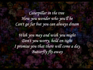 Butterfly Flying Away Quotes Fly away lyrics