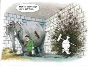 Sick Elephant - This poor elephant's got a nasty cough.Looks like the ...