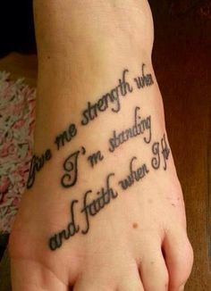 faith tattoo on foot- Tattoo Artist Olivia Alden