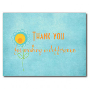 Thank you for Making a Difference Quote Card