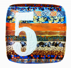 Fifth plate in The Peculiar Palette's ceramic plate every week series