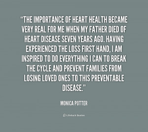 The importance of heart health became very real for me when my father ...