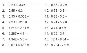 The Adding and Subtracting Hundredths A Decimals Worksheet