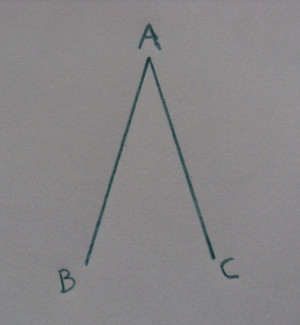 Let the angle BAC be the given rectilineal angle.