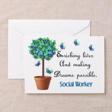 Social worker Butterfly Quote Greeting Card for