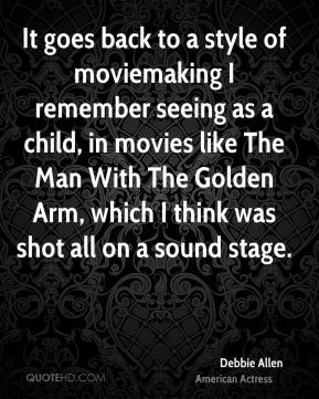 It goes back to a style of moviemaking I remember seeing as a child ...