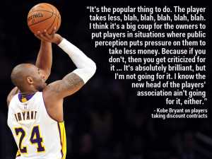 Kobe Bryant Criticizes NBA Players Who Take Massive Pay Cuts