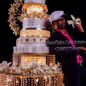 Nigerian-wedding-top-wedding-cake-baker-Snow-Flakes-Cake-Artistry-Port ...