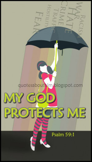 Inspirational Quotes: My God protects me
