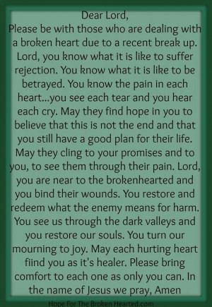 prayer for recovering from a break up