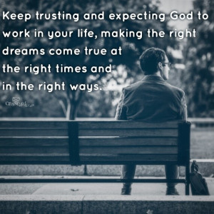 Keep trusting God...