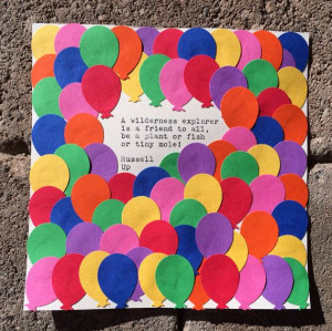 Pixar's Up Quote Typed on Typewriter by #LettersWithImpact