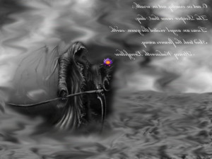 Reaper black quote flower dark death grey
