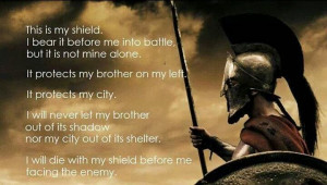 Warrior spirit. Protect your brothers.