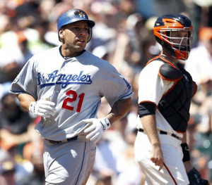 press los angeles dodgers andre ethier 16 hits a double against the