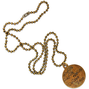 N102 - Sayings Coin Ball Chain Necklace