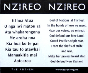 National Anthem in Maori and translated