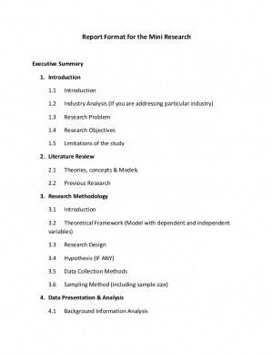 Basic Research Report Template