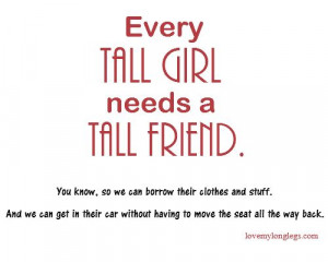 Every Tall Girl Needs a Short Best Friend