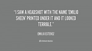 saw a headshot with the name 'Emilio Sheen' printed under it and it ...