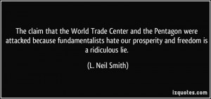The claim that the World Trade Center and the Pentagon were attacked ...