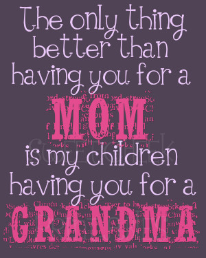 ... Mom & Grandma Gift Print Quote Purple Pink DIY Printable Home Decor