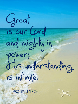 Great is our Lord and mighty in power;
