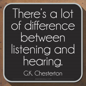 Hearing vs listening