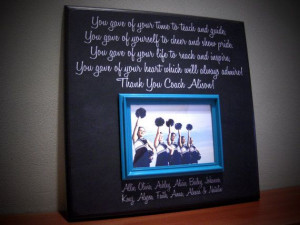Custom Coach Picture Frame Gift, Sisters, Sports, Dance Team ...
