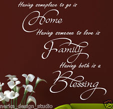 Home Family Blessing WALL STICKER wall quote Great Gift XXL size ...