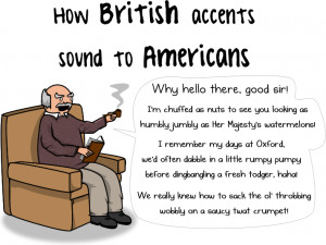 British accents and vice versa