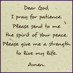 Patience prayer