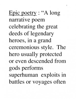 Epic Best Poems | Epic Poetry