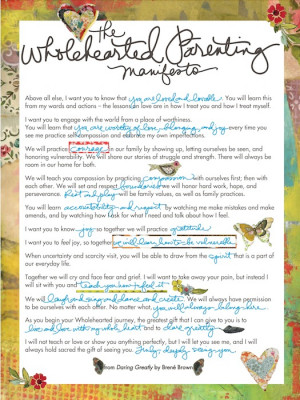 Special Edition Daring Greatly Parenting Manifesto from Kelly Rae ...