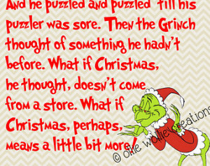 How The Grinch Stole Christmas Printable Quote, Digital Art, Wall Art ...