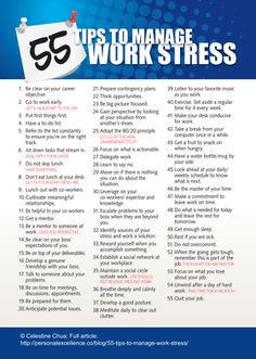55 Tips To Manage Work Stress Me Times Two is a 24 Hour Lifestyle ...
