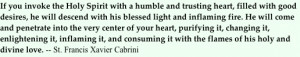 If you invoke the Holy Spirit with a humble and trusting heart, filled ...