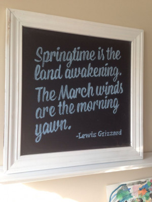 Springtime quote from Lewis Grizzard