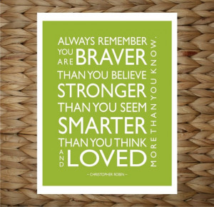 Custom Baby Print 8x10 Nursery Wall Art - Famous Quote by Christopher ...