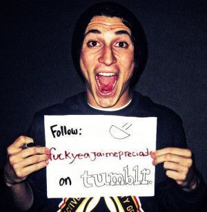 ... name is Jaime and I play bass, and I have dumb hair.