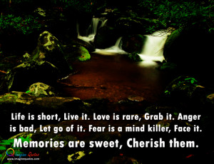 Waterfall, Life quote with waterfall