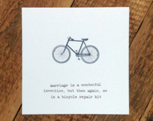 Bike Card - Card For Cyclists - Fun ny Wedding Anniversary Card - Bike ...
