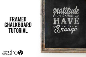 Framed Chalkboard Tutorial (and tips for writing on it!)